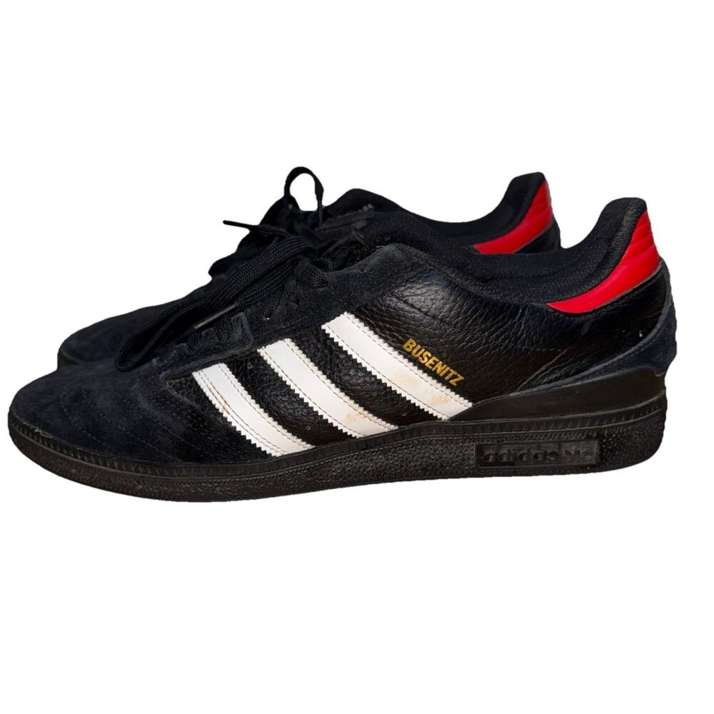 Adidas Men's Busenitz Rare Color Suede Skate Soccer Shoes Black White Red 12